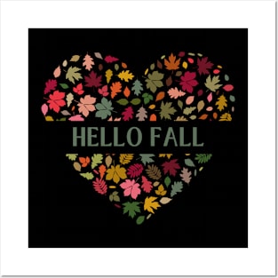 Hello Fall autumn Posters and Art